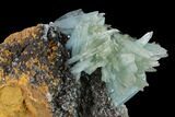 Blue Bladed Barite Crystal Clusters with Calcite  - Morocco #136273-2